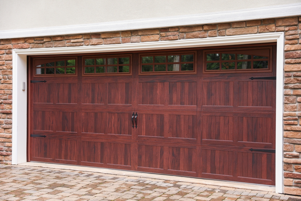 wooden garage door